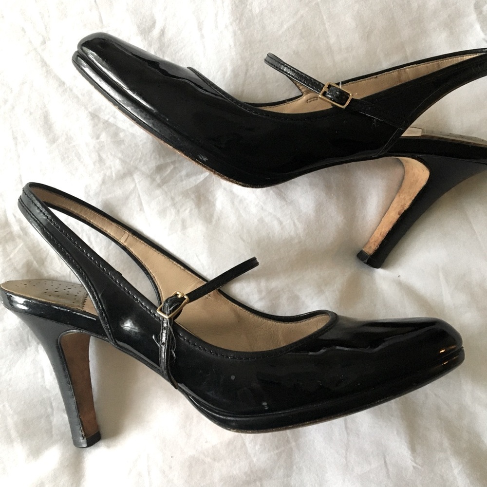 Cole Haan Nike Air Black Patent Leather Pumps